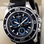 BREITLING-026 人氣熱銷單品商務男士藍色超級海洋全新棘輪硅膠帶款腕錶