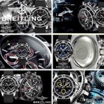 BREITLING-026 人氣熱銷單品商務男士藍色超級海洋全新棘輪硅膠帶款腕錶