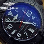 BREITLING-023 時尚男士槍色316L精鋼錶殼藍寶石鏡面瑞士2824全自動機械腕錶