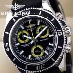 BREITLING-027 人氣熱銷單品商務男士黃色超級海洋全新棘輪硅膠帶款腕錶