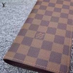 LV N60017-2 時尚商務BRAZZA咖色棋盤格原版皮兩折西裝夾錢包