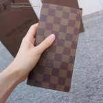 LV N60017-2 時尚商務BRAZZA咖色棋盤格原版皮兩折西裝夾錢包