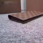 LV N60017-2 時尚商務BRAZZA咖色棋盤格原版皮兩折西裝夾錢包