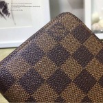 LV N60015-2 時尚新款男女通用zippy咖色棋盤格原版皮長款拉鏈錢包