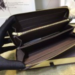 LV N60015-2 時尚新款男女通用zippy咖色棋盤格原版皮長款拉鏈錢包
