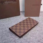LV N60017-2 時尚商務BRAZZA咖色棋盤格原版皮兩折西裝夾錢包