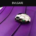 Bvlgari-007-3 歐美百搭新款紫色原版皮單層單肩斜挎包