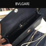 Bvlgari-0012 人氣熱銷寶格麗黑色原版皮橫款手拿單肩斜背包