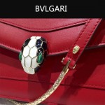 Bvlgari-006-3 名媛必備單品女士紅色原版皮單肩斜挎包