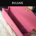 Bvlgari-006-6 名媛必備單品女士粉色原版皮單肩斜挎包