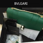Bvlgari-007-2 歐美百搭新款綠色原版皮單層單肩斜挎包