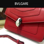 Bvlgari-006-3 名媛必備單品女士紅色原版皮單肩斜挎包