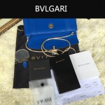 Bvlgari-0012-1 人氣熱銷寶格麗藍色原版皮橫款手拿單肩斜背包