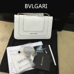 Bvlgari-006-7 名媛必備單品女士白色原版皮單肩斜挎包