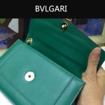 Bvlgari-006-5 名媛必備單品女士綠色原版皮單肩斜挎包