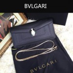 Bvlgari-0012 人氣熱銷寶格麗黑色原版皮橫款手拿單肩斜背包