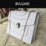 Bvlgari-007-4 歐美百搭新款白色原版皮單層單肩斜挎包