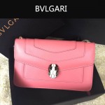 Bvlgari-006-6 名媛必備單品女士粉色原版皮單肩斜挎包