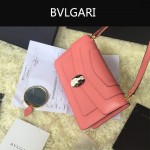 Bvlgari-006-6 名媛必備單品女士粉色原版皮單肩斜挎包