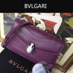 Bvlgari-006 名媛必備單品女士紫色原版皮單肩斜挎包