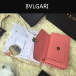 Bvlgari-006-6 名媛必備單品女士粉色原版皮單肩斜挎包