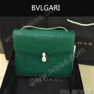 Bvlgari-007-2 歐美百搭新款綠色原版皮單層單肩斜挎包