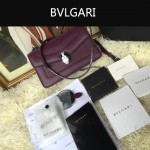 Bvlgari-006 名媛必備單品女士紫色原版皮單肩斜挎包