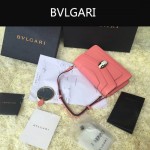 Bvlgari-006-6 名媛必備單品女士粉色原版皮單肩斜挎包