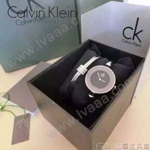 CK-07-4 歐美流行單品閃亮銀黑底手鐲款進口石英腕錶