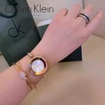 CK-07 歐美流行單品土豪金白底手鐲款進口石英腕錶