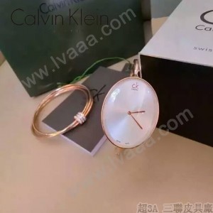 CK-07-5 歐美流行單品玫瑰金白底手鐲款進口石英腕錶