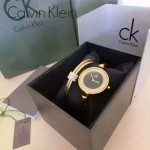 CK-07-2 歐美流行單品土豪金黑底手鐲款進口石英腕錶