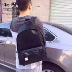 COACH 71622 歐美時尚新款男女通用黑色全皮雙肩包書包