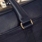 COACH 70901 新款商務男士BLEECKER系列藍色全皮手提單肩包公文包