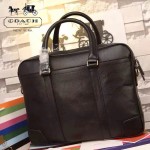 COACH 70901-2 新款商務男士BLEECKER系列黑色全皮手提單肩包公文包
