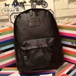 COACH 71622 歐美時尚新款男女通用黑色全皮雙肩包書包