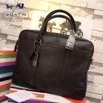 COACH 70901-2 新款商務男士BLEECKER系列黑色全皮手提單肩包公文包
