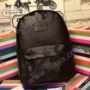 COACH 71622 歐美時尚新款男女通用黑色全皮雙肩包書包