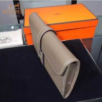 HERMES-0002-10 名媛必備Jige elan系列Epsom卡其色原版皮手拿包晚宴包