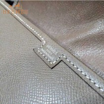 HERMES-0002-10 名媛必備Jige elan系列Epsom卡其色原版皮手拿包晚宴包