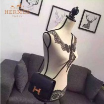 HERMES-00015-3 秋冬新款Hermes雙層原版皮constance康斯坦系列空姐包