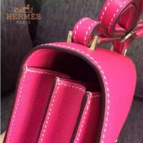 HERMES-00015-6 秋冬新款Hermes雙層原版皮constance康斯坦系列空姐包