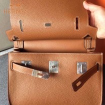 HERMES-0009-5 潮流百搭吉普賽系列土黃色原版togo皮單肩斜挎包