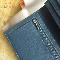 HERMES-00013-5 秋冬新款H扣西裝夾系列原版Epsom皮錢包