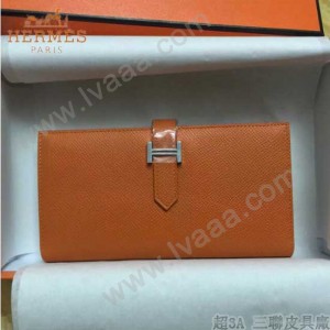 HERMES-00013-8 秋冬新款H扣西裝夾系列原版Epsom皮錢包
