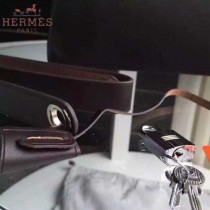 HERMES-0007-14 時尚新款herbag系列原單黑色帆布配黑色牛皮大號手提單肩包
