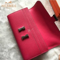 HERMES-0001-7 潮流新款Constance系列EPSOM唇膏粉原版皮手拿包長款錢包
