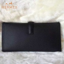 HERMES-0002-4 名媛必備Jige elan系列Epsom黑色原版皮手拿包晚宴包