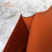 HERMES-0002-7 名媛必備Jige elan系列Epsom橙色原版皮手拿包晚宴包