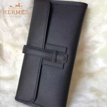 HERMES-0002-4 名媛必備Jige elan系列Epsom黑色原版皮手拿包晚宴包